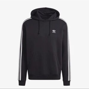 Adidas Classic Black Hoodie with White Accents